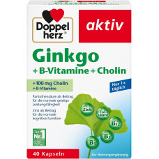Viên bổ não DoppelHerz Aktiv Ginkgo + B-Vitamine + Cholin 40 viên